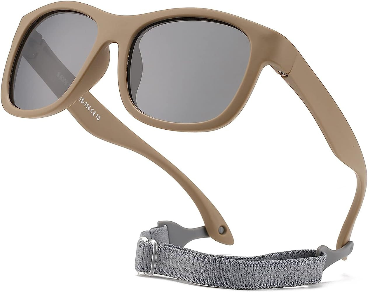 HJSTES Polarized Baby Sunglasses for Toddler Boys Girls, TPEE Flexible Frame with Strap, for Infa... | Amazon (US)