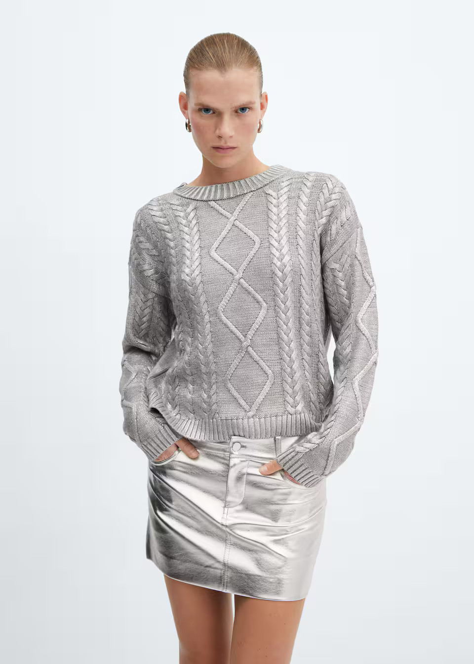Cable-knit sweater -  Women | Mango USA | MANGO (US)
