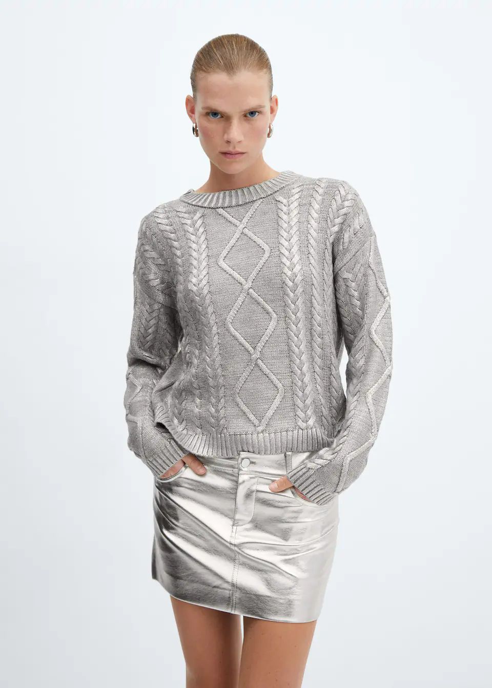 Cable-knit sweater -  Women | Mango USA | MANGO (US)