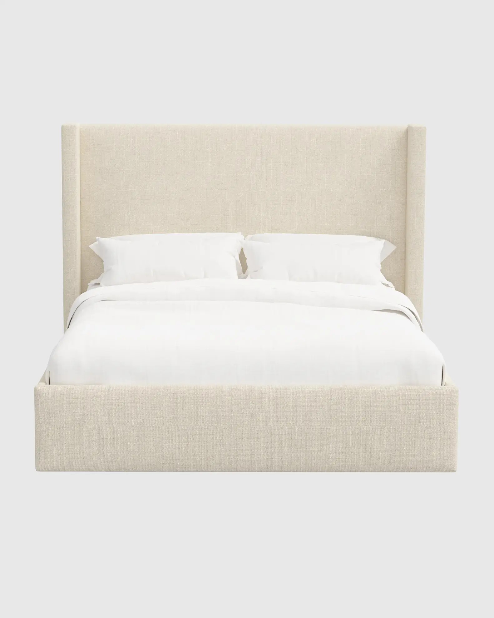 100% Linen Wingback Bed | Quince