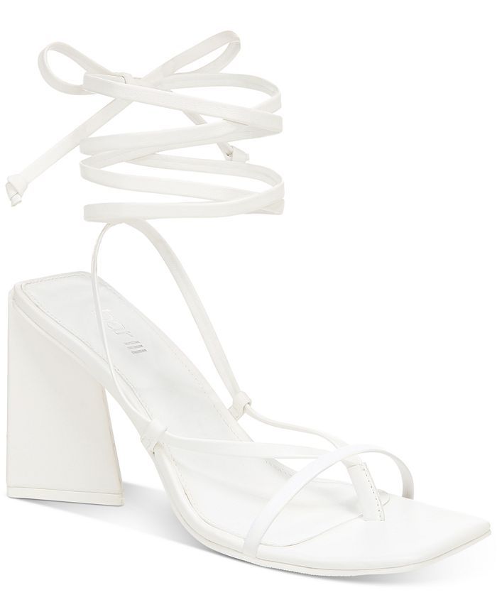 Alana Tie-Up Geo-Heel Sandals, Created for Macy's | Macys (US)
