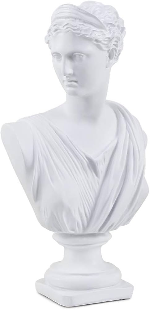 Beonueni 12 Inch Roman Goddess of Wisdom Bust Statue Gypsum Statue Replica Sculpture Figurine Hom... | Amazon (CA)