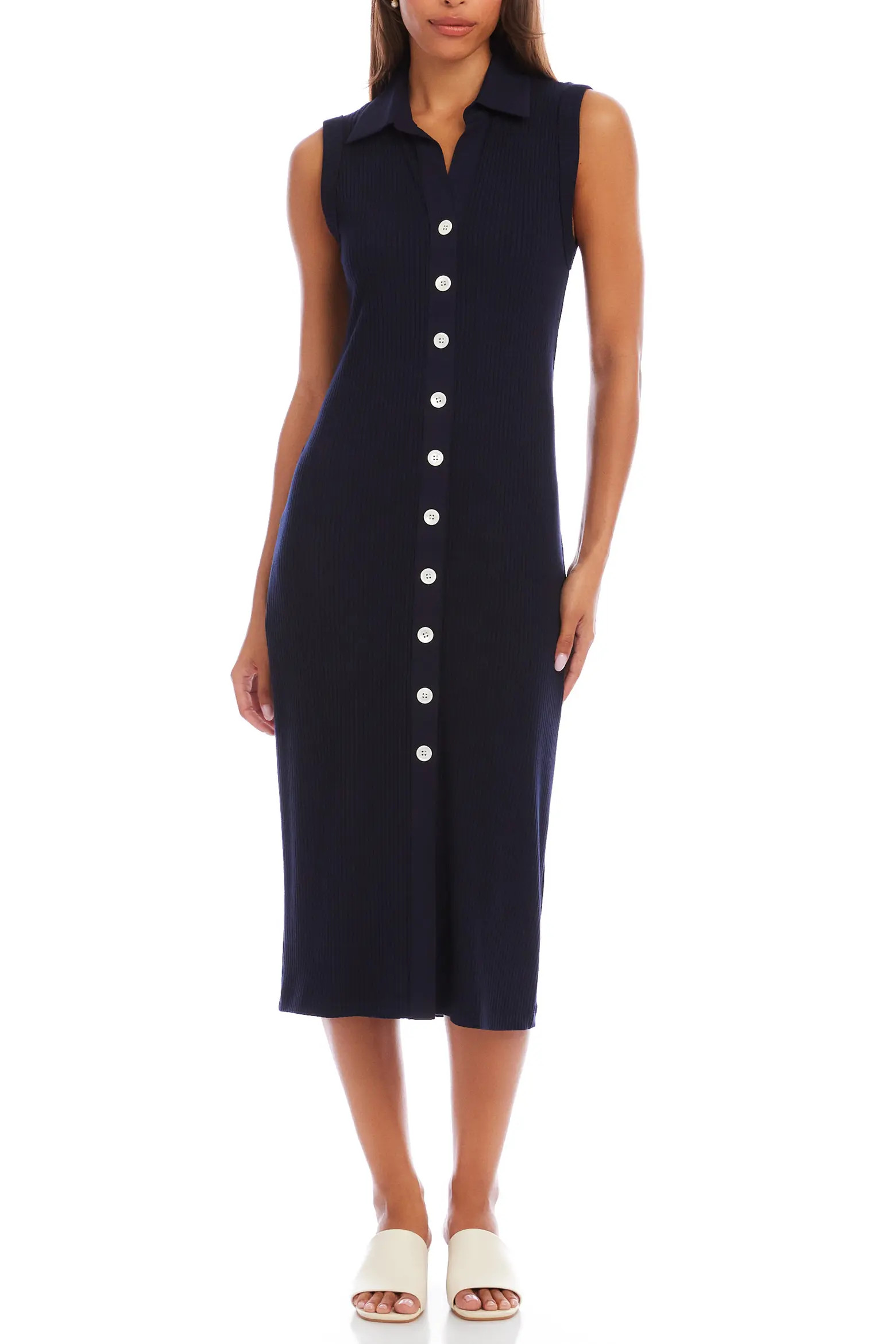 Sleeveless Knit Button-Up Midi Dress (Women) | Nordstrom | Nordstrom
