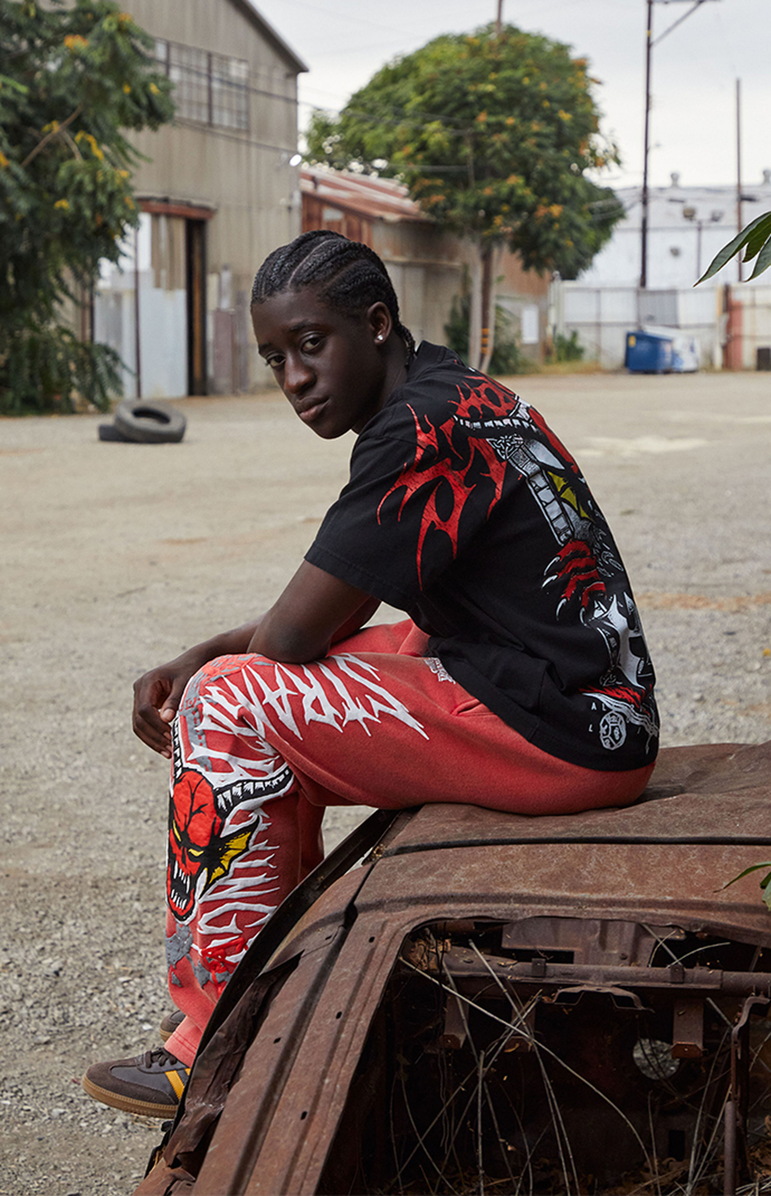 Netflix x Stranger Things Red Hellfire Club Baggy Sweatpants | PacSun