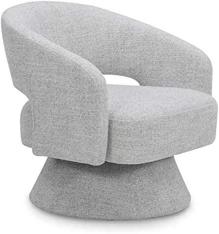 CHITA Swivel Accent Chair Armchair, Fabric Barrel Chair for Living Room Bedroom, White | Amazon (US)