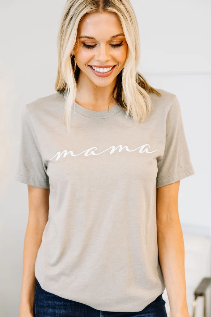 Mama Stone Gray Graphic Tee | The Mint Julep Boutique