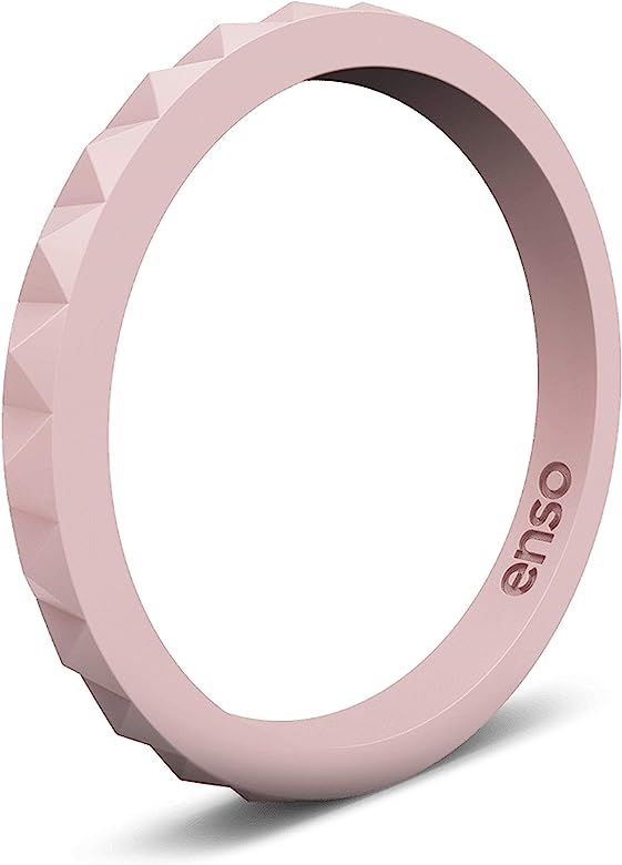 Enso Rings Stackable Pyramid Silicone Wedding Ring – Hypoallergenic Unisex Stackable Wedding Band –  | Amazon (US)