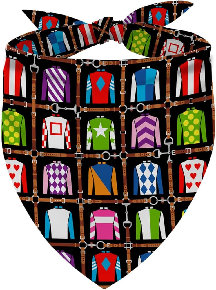 Kentucky Derby Dog Bandana Jockey Attire Triangle Dog Scarf Adjustable Accessories for Small Medi... | Amazon (US)