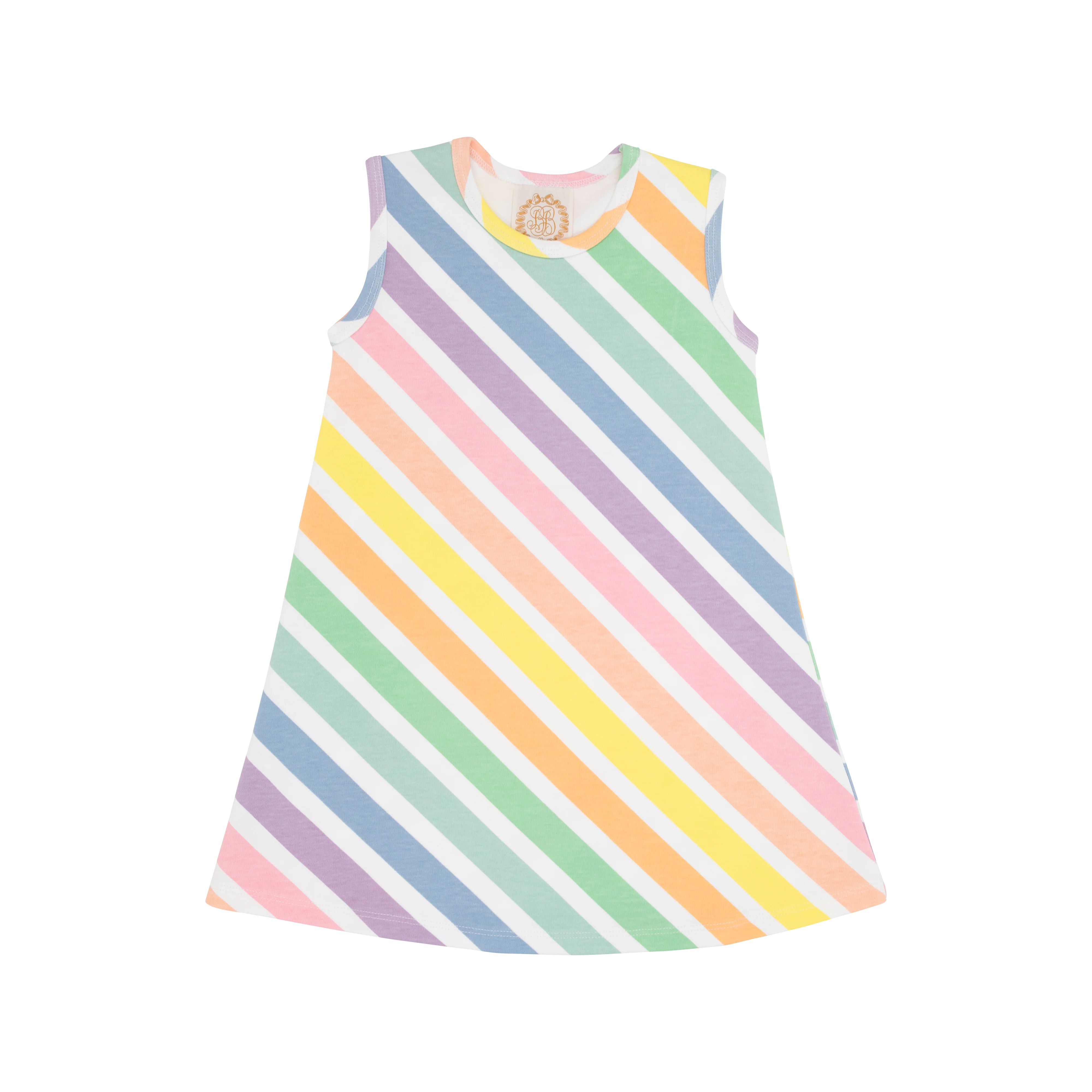 Sleeveless Polly Play Dress - Rainbow Rollerskate Stripe | The Beaufort Bonnet Company