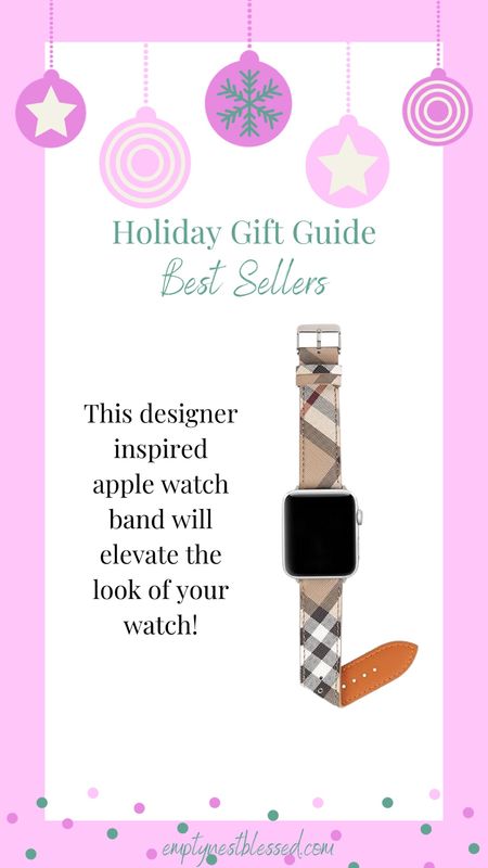 Empty Nest Blessed's Holiday Gift Guide
Best Seller
This designer inspired watch band will elevate the look of your Apple Watch! 

#LTKGiftGuide #LTKstyletip #LTKHoliday