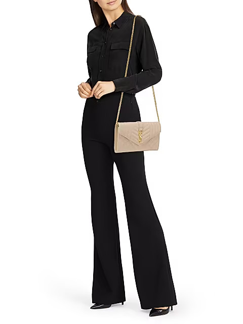 Envelope Monogram Matelassé Leather Wallet-On-Chain | Saks Fifth Avenue
