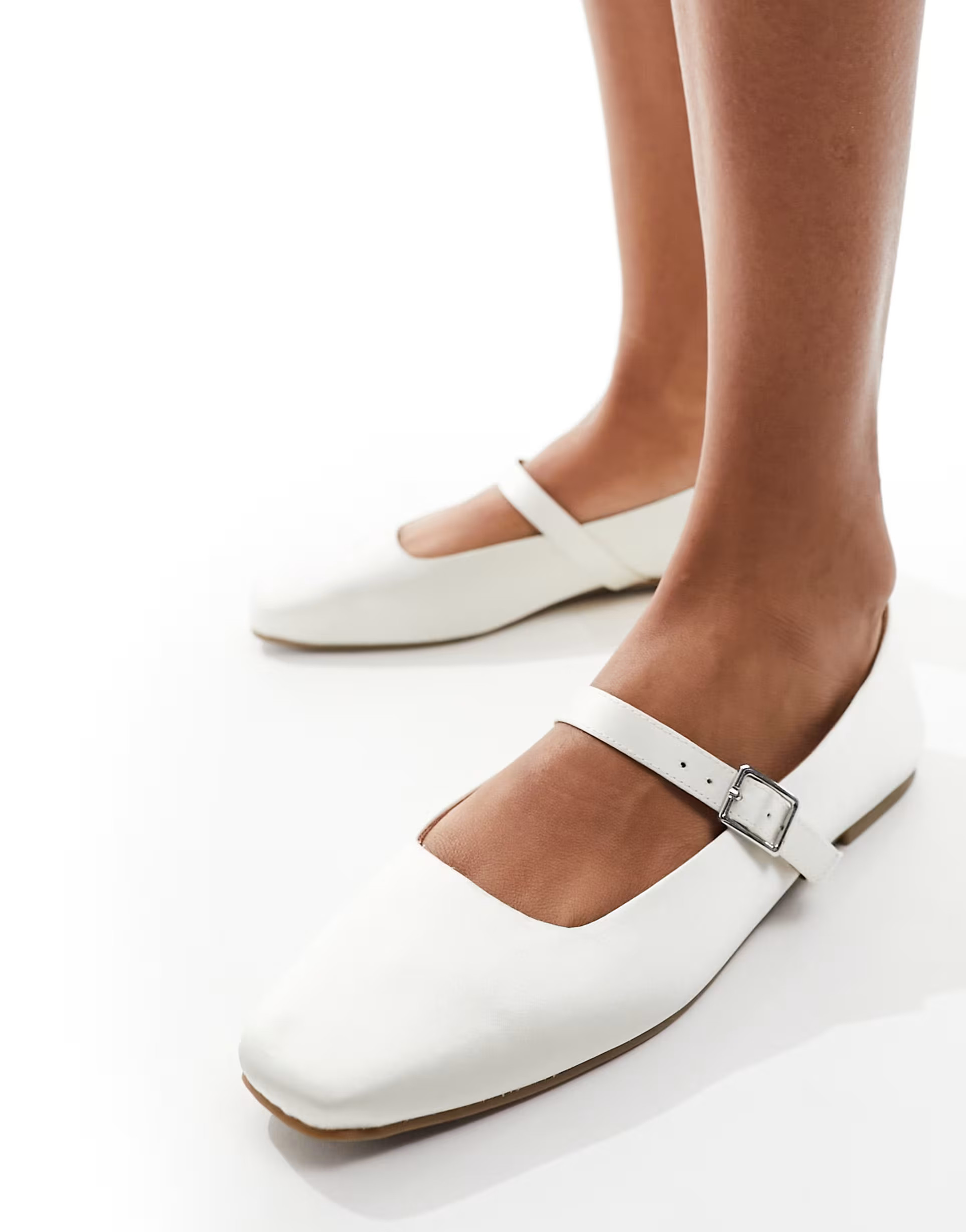 ASOS DESIGN Lottie Mary Jane ballet in Ivory | ASOS | ASOS (Global)