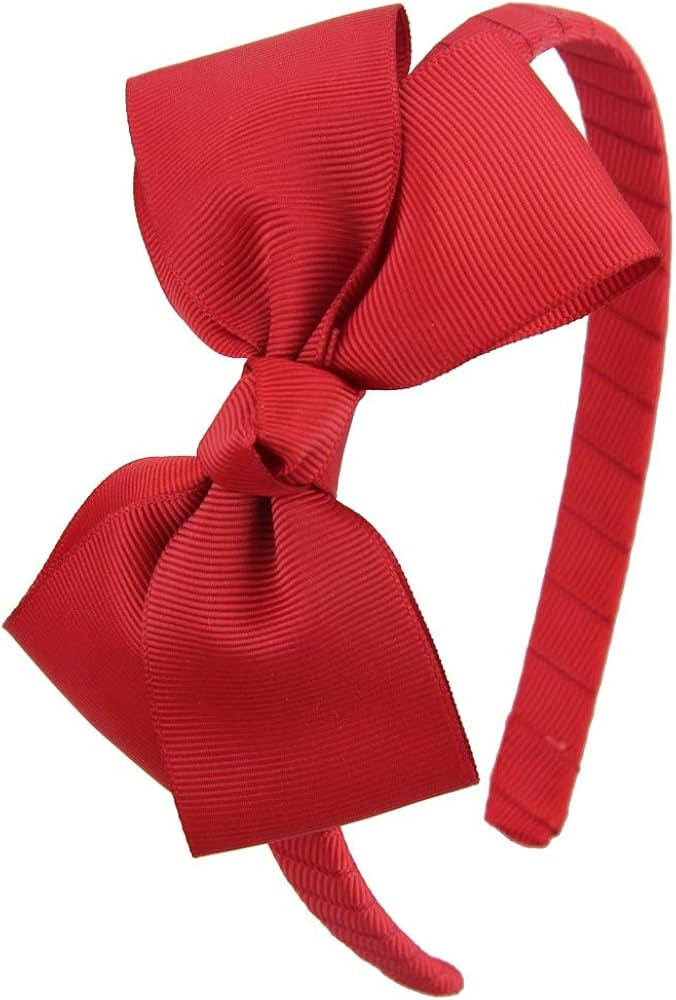 7Rainbows Fashion Cute Red Bow Headband for Girls Toddlers. | Amazon (US)