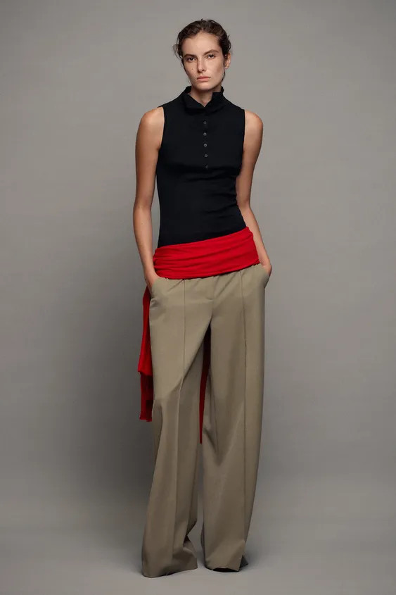ZW COLLECTION WIDE-LEG TROUSERS | Zara UK