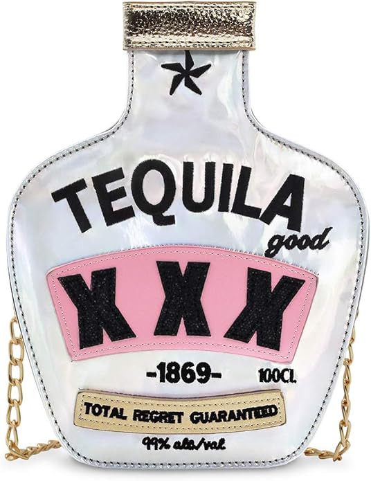 Sparkling Bag for Women, USTYLE Tequila Bottle Shaped Clutch Purse Elegant Handbag | Amazon (US)