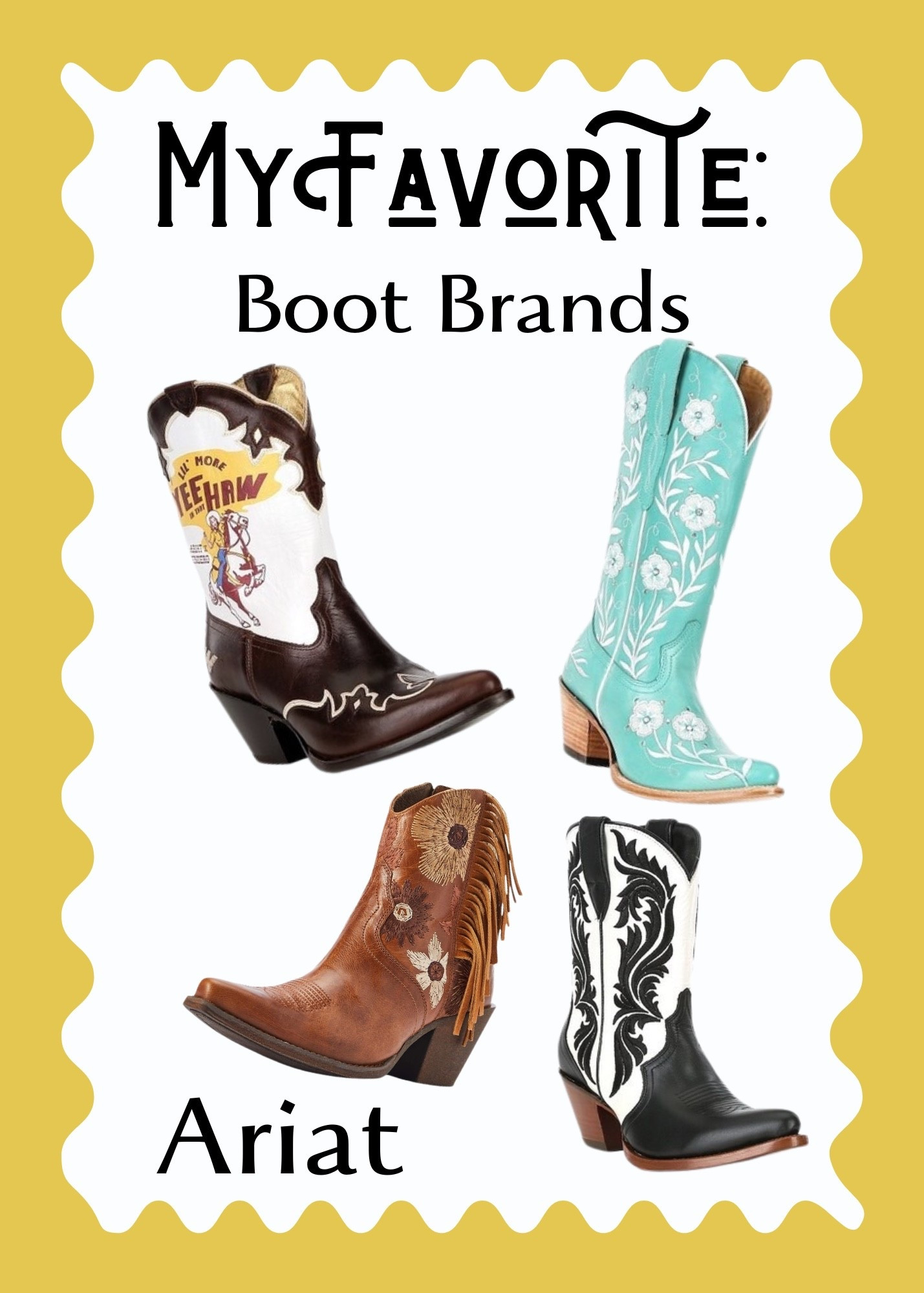 Ariat is a a great brand to check out for boots (and for clothing) because they have a really good mix of fun fashion items and more practical items as well. I assume if you’re here hanging out with me, you probably like the statement stuff but if you want something that’s a bit more understated or classic that definitely exists under their brand as well so if you want to go with something a bit less flashy but high-quality they are a great place to check.

#LTKStyleTip #LTKSeasonal #LTKShoeCrush