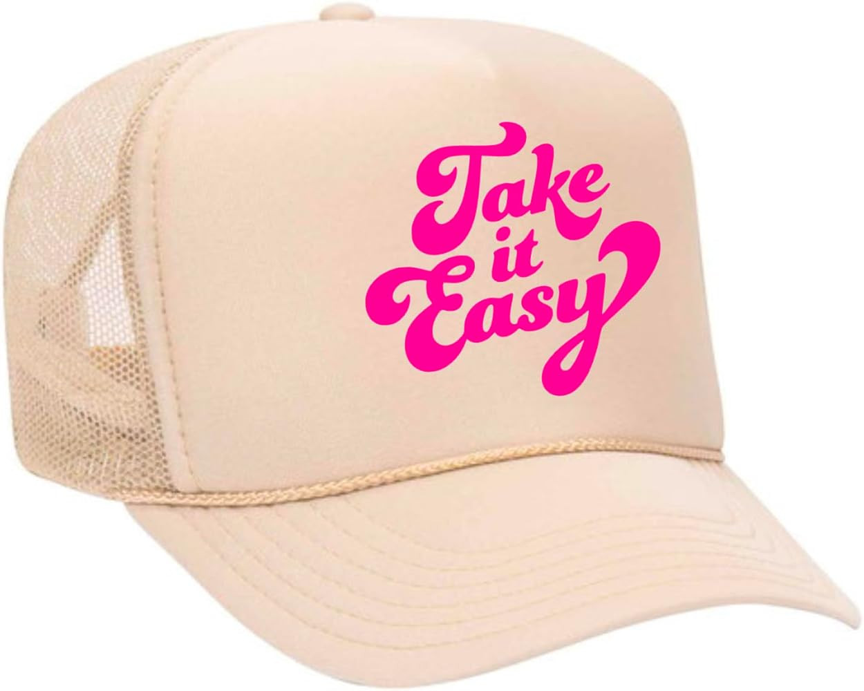 FitCrush Lifestyle TAKE IT Easy Neon Trucker Hat | Amazon (US)
