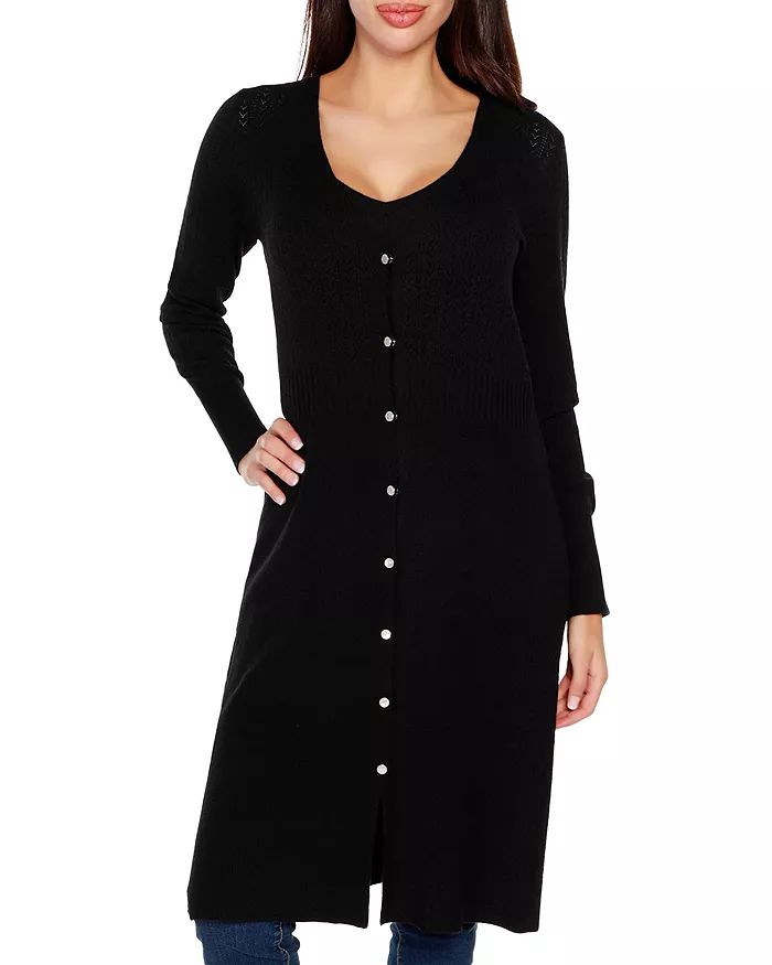 V-Neck Button-Front Duster Cardigan | Bloomingdale's (US)