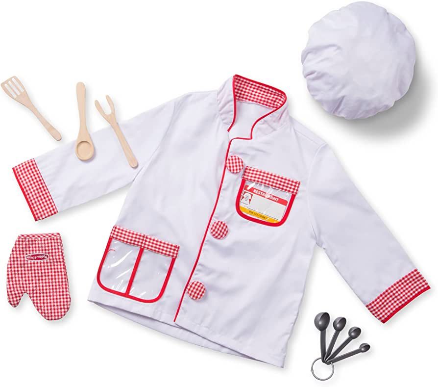 Amazon.com: Melissa & Doug Chef Role Play Costume Dress -Up Set With Realistic Accessories Frustr... | Amazon (US)