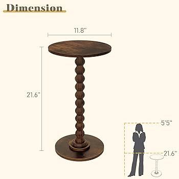 Fultyle Round Side Table, Small Drink Table for Small Spaces, Modern Accent Nightstand with Solid... | Amazon (US)