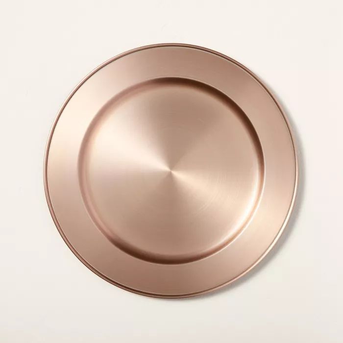 Metal Plate Charger Brassy Copper - Hearth & Hand™ with Magnolia | Target