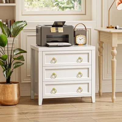23.6 Inch Night Stand With Charger Station And USB-C Port, 3 Drawer Nightstand, Larger Wider Bedside Table, Modern Side End Table, For Bedroom, Nights | Wayfair North America