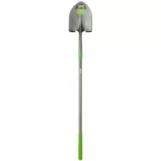 Ames 46.5 in. Fiberglass Handle Steel Blade Digging Shovel with Comfort Step 25332100 - The Home ... | The Home Depot