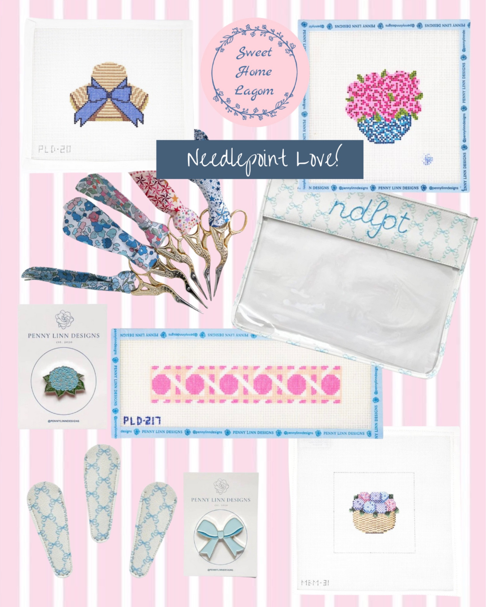 I am also a needlepoint lover! #ndlptnation is a real thing and it’s truly addictive. These Penny Linn bags are the cutest! Bows, hydrangeas, pink, and blue! You know it all has my aesthetic 🩷🎀🩷

#LTKsalealert #LTKfindsunder50 #LTKGiftGuide