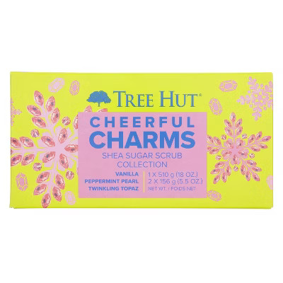 Tree Hut Cheerful Charms Shea Sugar Scrub Gift Set - 3pc | Target