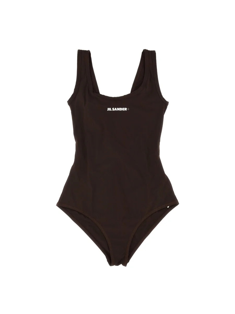 Jil Sander+ Logo Printed One Piece Swimsuit | Cettire Global