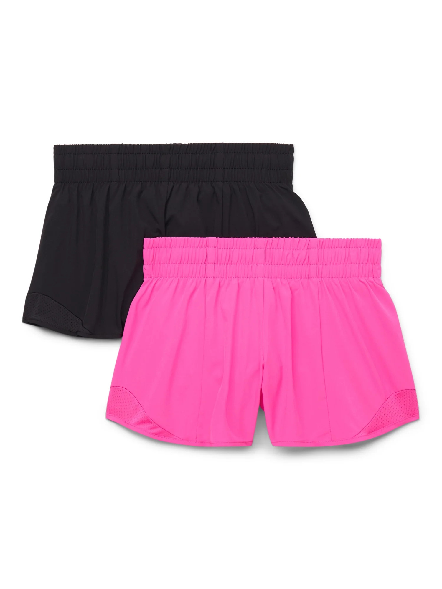 Athletic Works Girls Athletic Run Shorts, 2-Pack, Sizes 4-18 & Plus - Walmart.com | Walmart (US)