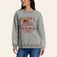 Rockin' C Women's Gray Welcome To The West Graphic Sweatshirt | Cavender's