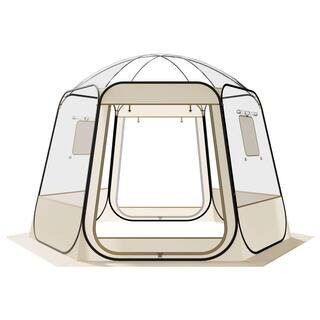 10 ft. x 9.2 ft. Pop up Bubble Tent, UV-Resistant, Clear Camping Tent Shelter with Windows, 540° Panoramic View | The Home Depot