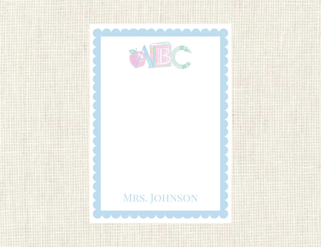 Personalized Teacher Notepad /// Teacher Appreciation/ School, Apple, To do List, Grocery list, | Etsy (US)