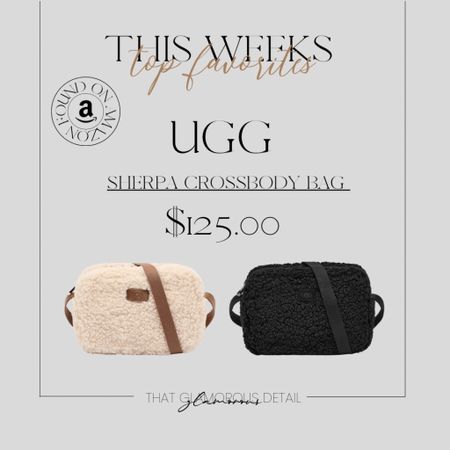 This weeks top favorite finds ✨

Amazon has Ugg Sherpa crossbody bags. These are the perfect bag for fall & winter. 

Follow for more amazon fashion finds here at That Glamorous Detail. 

#FoundItOnAmazon #sherpacrossbody #fallpurse #winterpurse #ugg #sherpa

#LTKSeasonal #LTKstyletip #LTKitbag