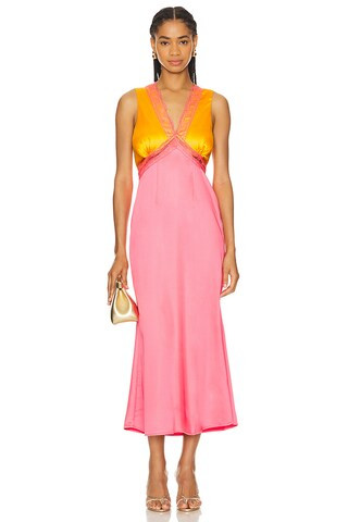 Never Fully Dressed May Dress in Pink & Orange from Revolve.com | Revolve Clothing (Global)