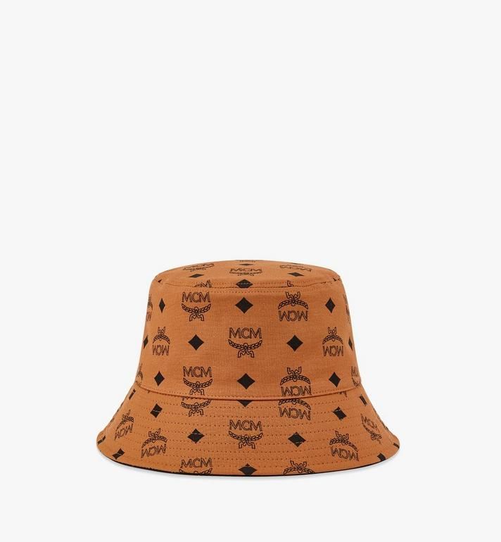 Reversible Monogram Print Cotton Bucket Hat | MCM (US)