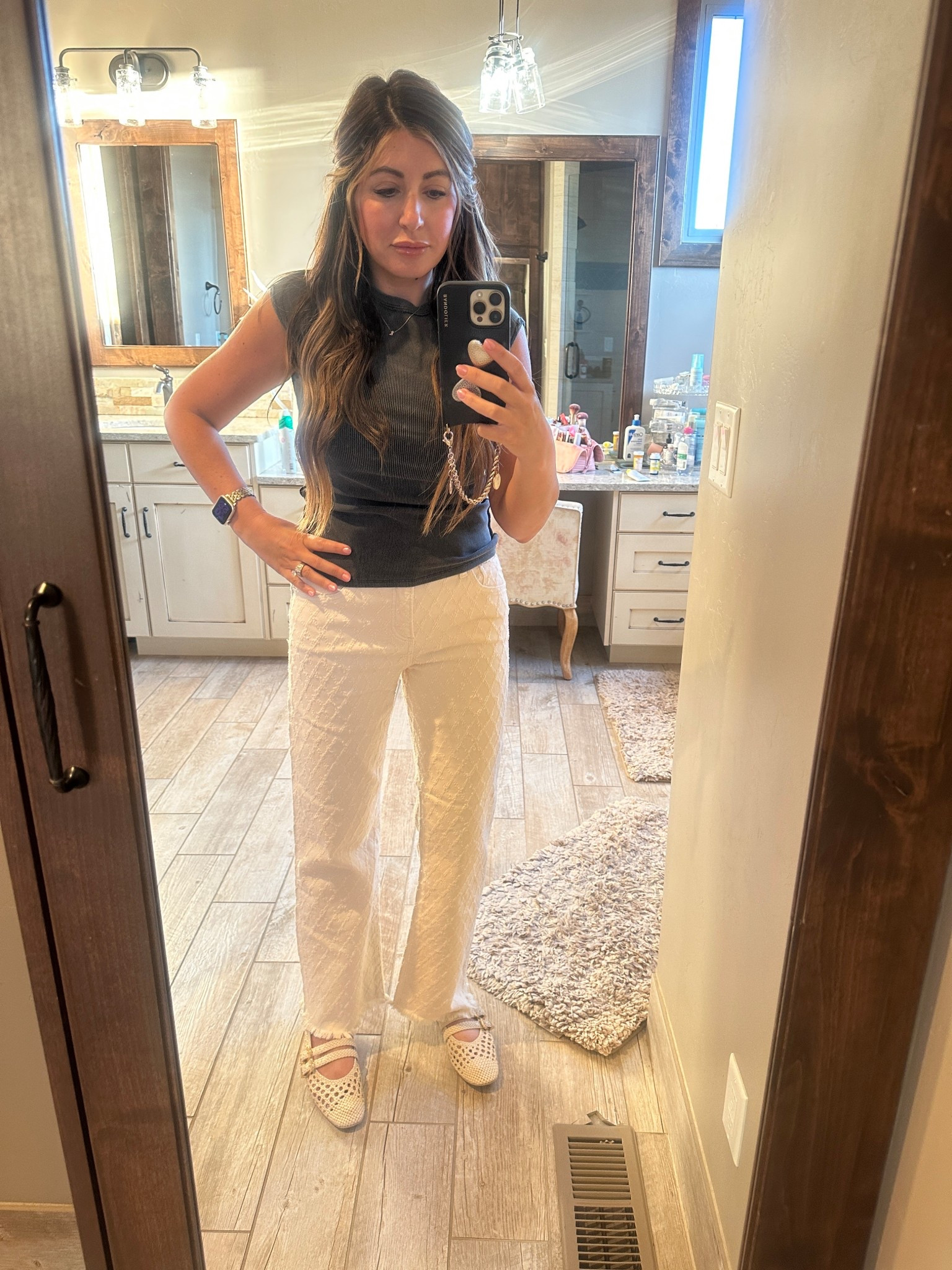 Casual spring fashion. 

White Risen cropped denim and Free People basic cap sleeve. The pants are from a boutique so I’m linking a similar pair 

#LTKSeasonal #LTKOver40 #LTKWorkwear