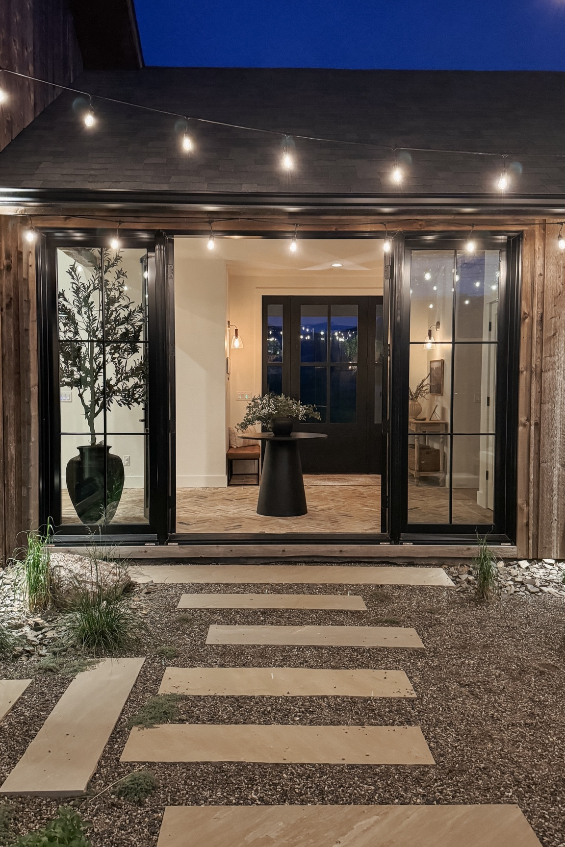 The courtyard views at night 🖤

#LTKHome