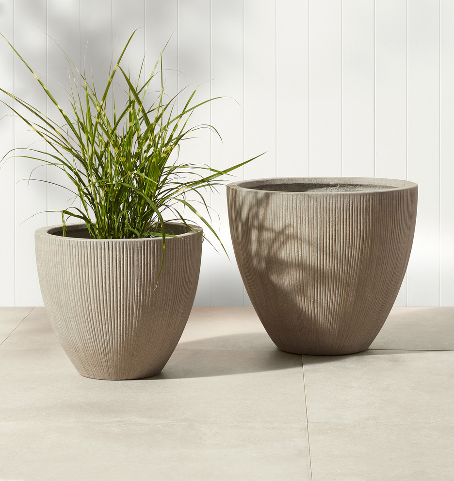 Modern Textured Tapered Planter | Rejuvenation