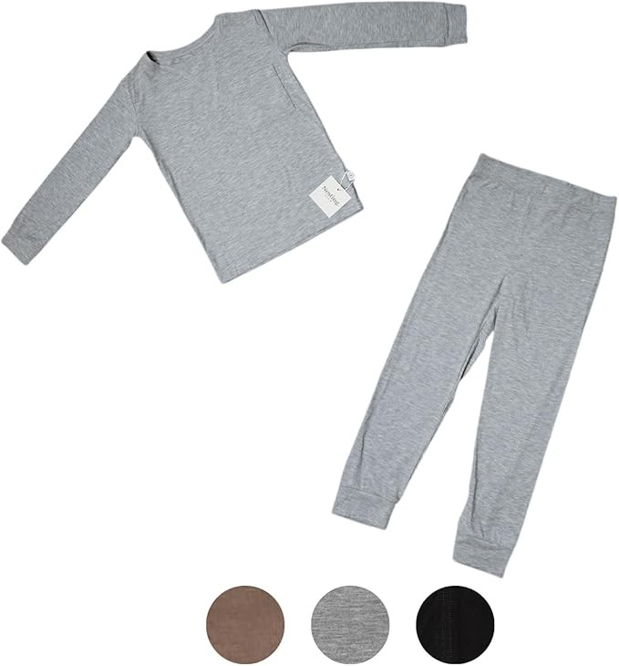 Ribbed Bamboo Toddler & Children Pajama & Loungewear Set, 18-Months to 6Y Gender Neutral Essentia... | Amazon (US)