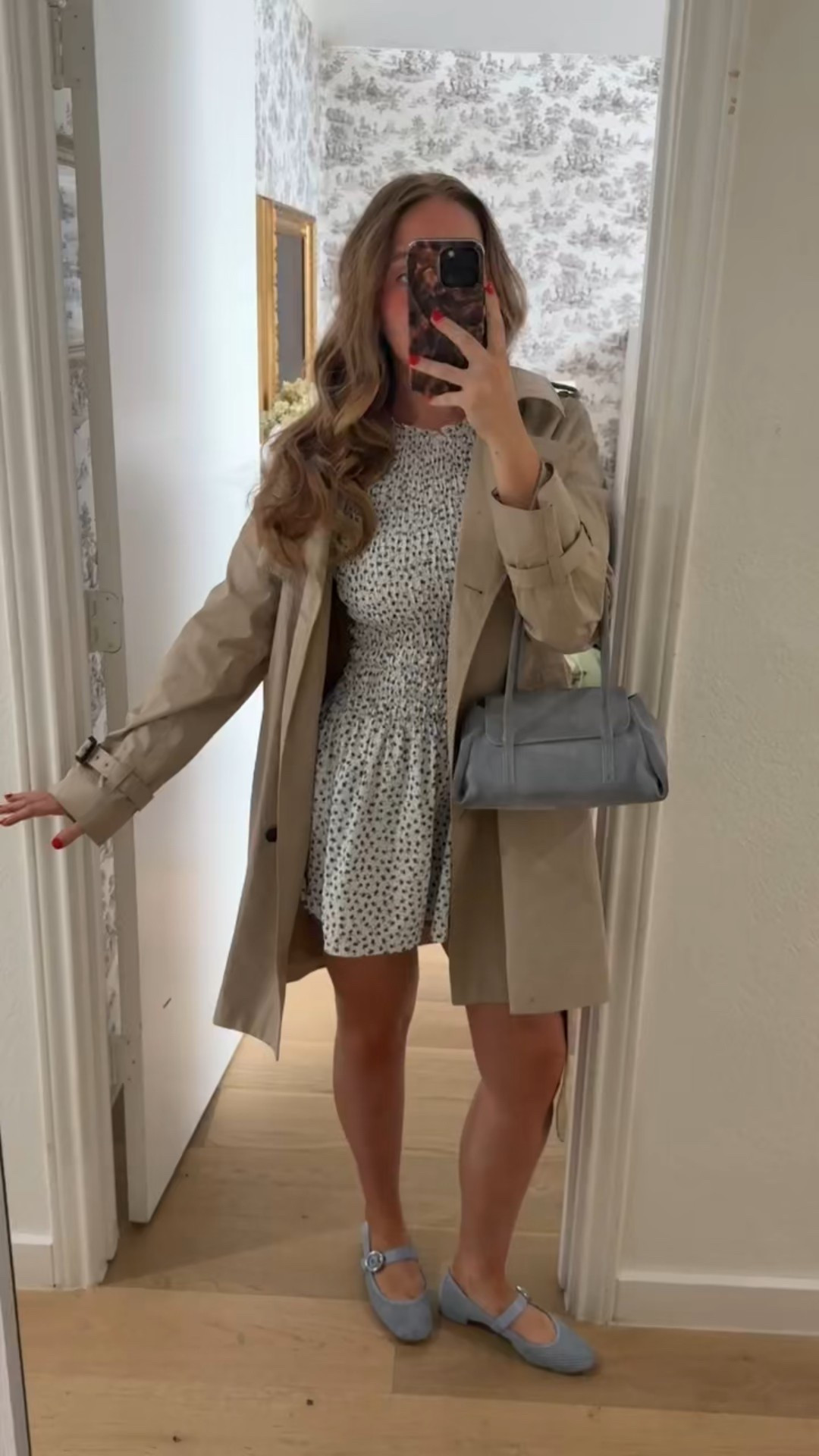 today’s ootd 🤍 love this trench! also my dress is currently on sale. 

#LTKStyleTip #LTKItBag #LTKSeasonal