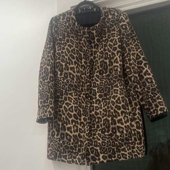 Zara Brown Leopard Print Teddy Jacket | Poshmark