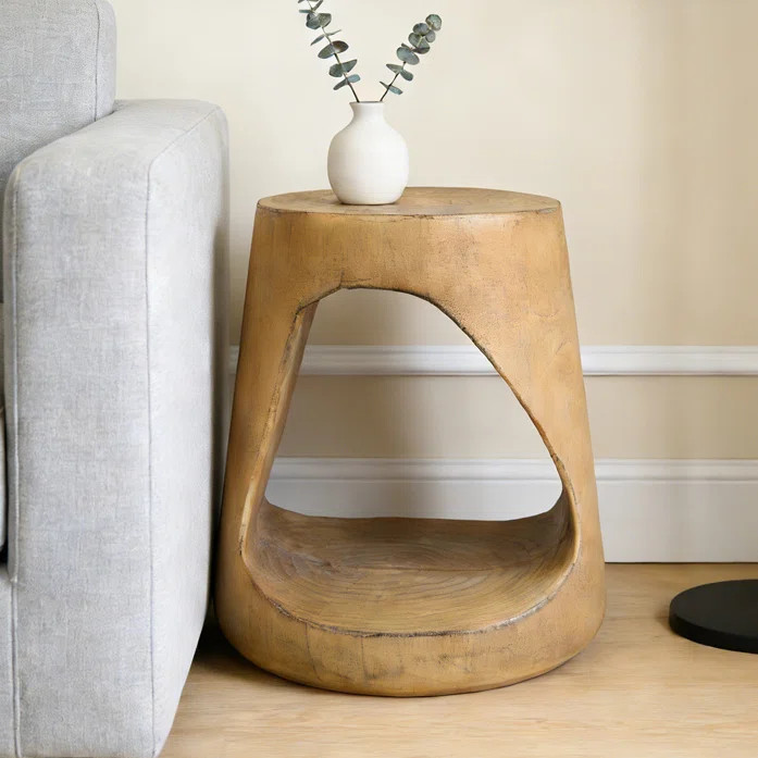 MGO Hollow Side Table, Wood-like texture Side Table End Table,can be used in Outdoor | Wayfair North America