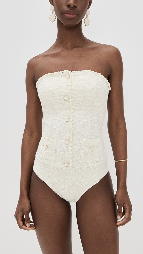 SIMKHAI Natalie Strapless One Piece | Shopbop | Shopbop