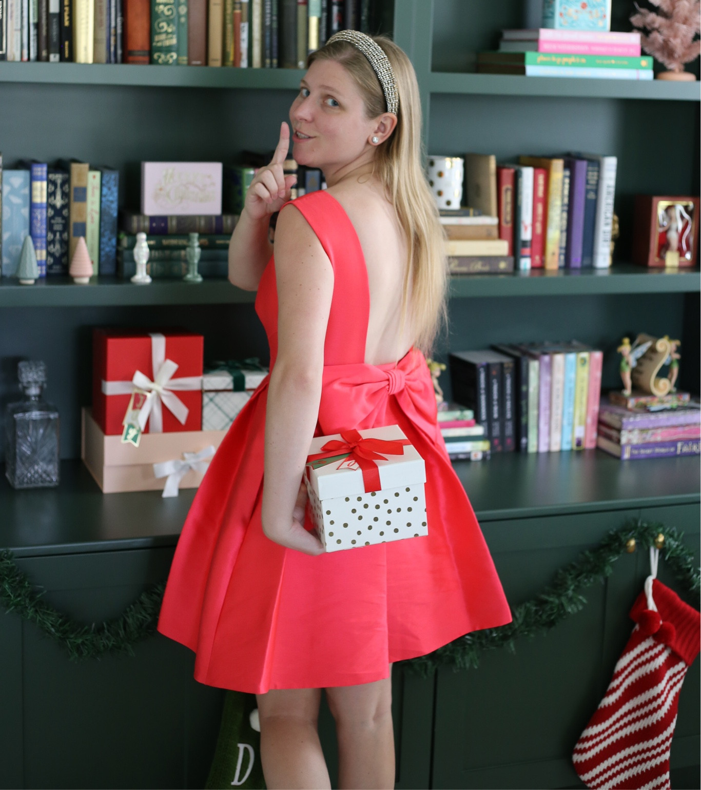Open back bow dress from Kate Spade. Holiday Christmas bow dress  

#LTKSeasonal #LTKHoliday