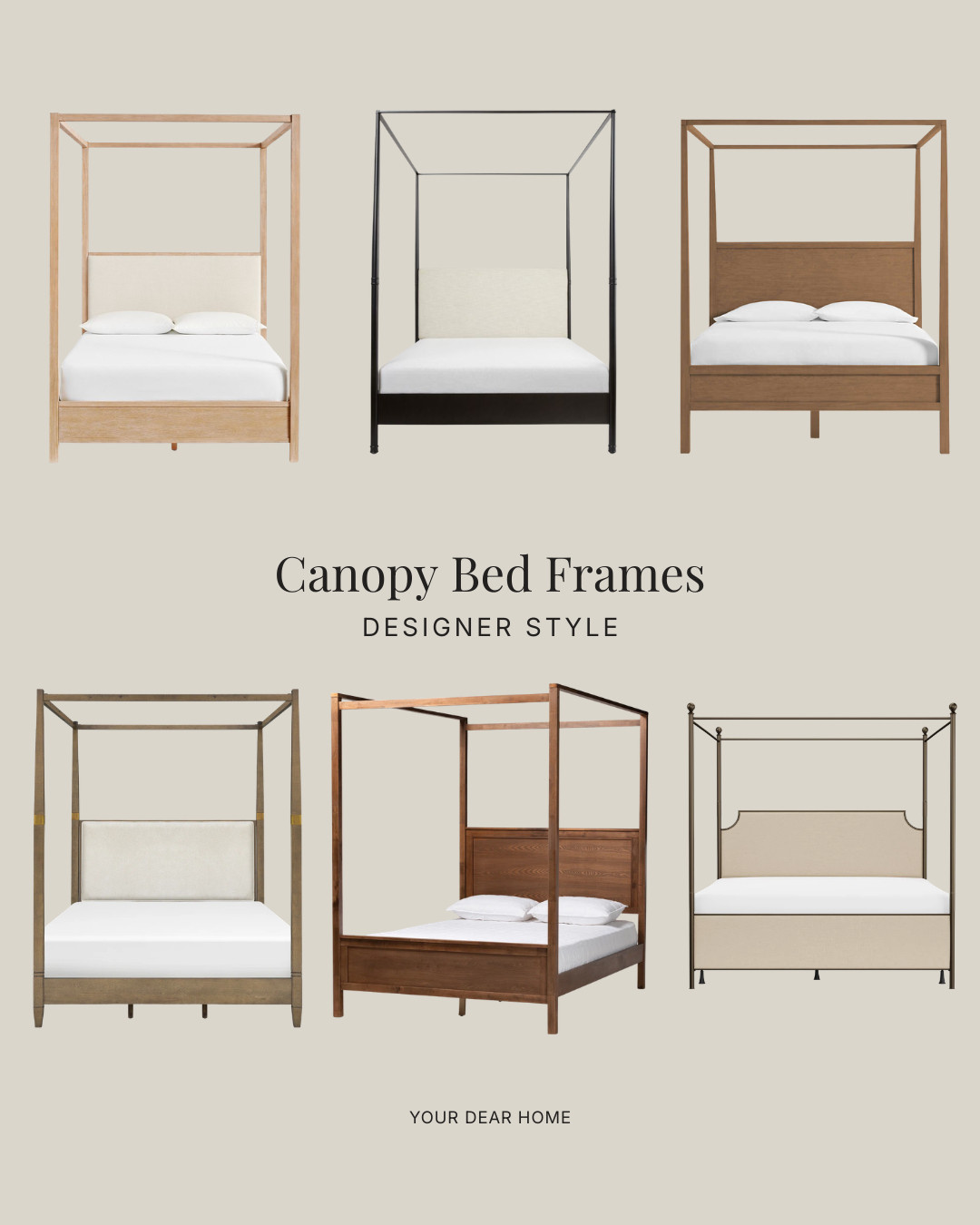 Canopy beds are one of those pieces that instantly make a bedroom feel more elevated. These styles range from light and airy to warm and classic, but all of them give that soft designer feel without trying too hard. 

 #LTKHome