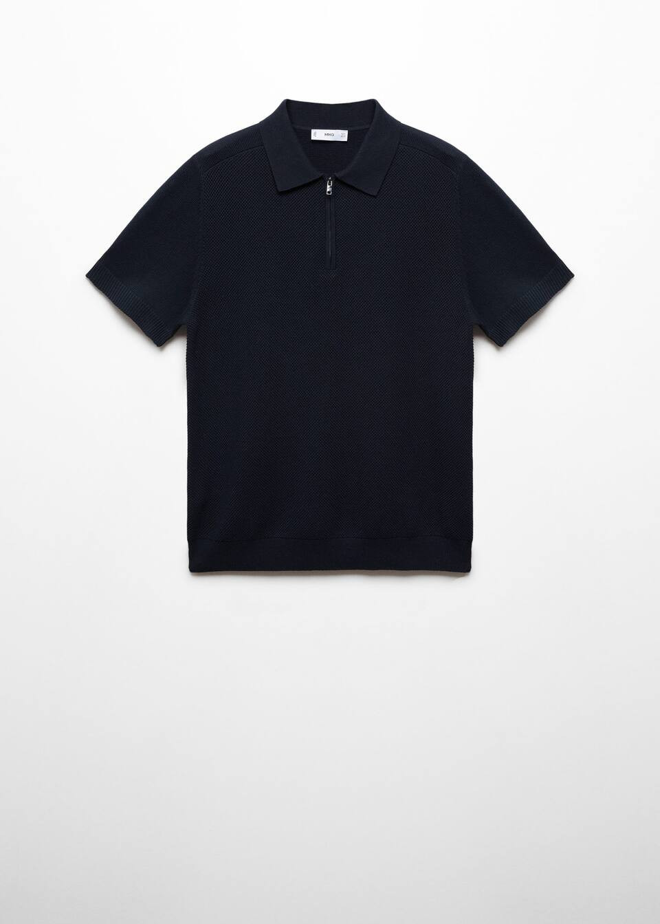 Cotton-knit polo shirt with zipper -  Men | Mango Man USA | MANGO (US)