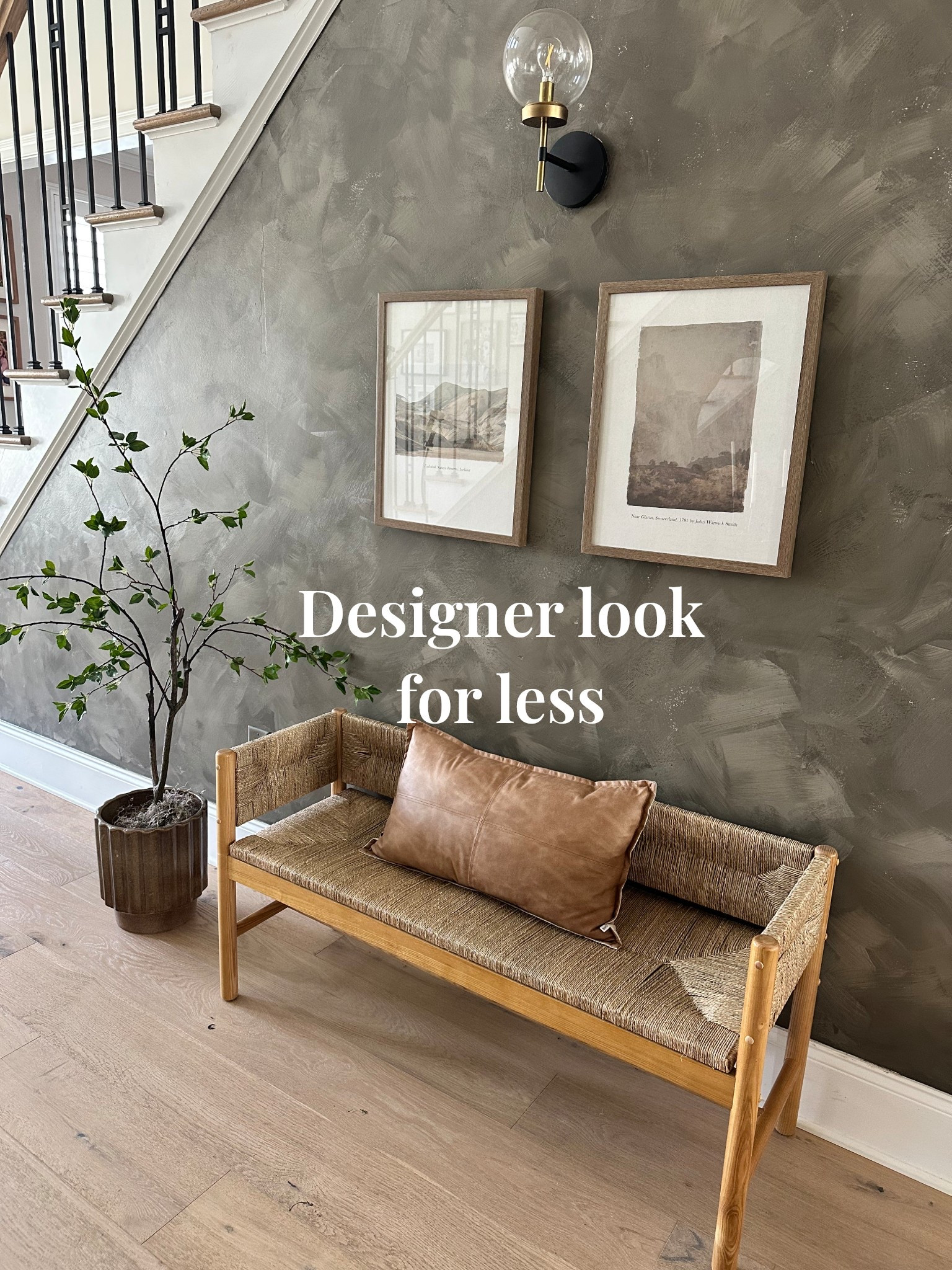 Shop this designer look for less that I put in my foyer! I love the rattan bench!

#LTKHome