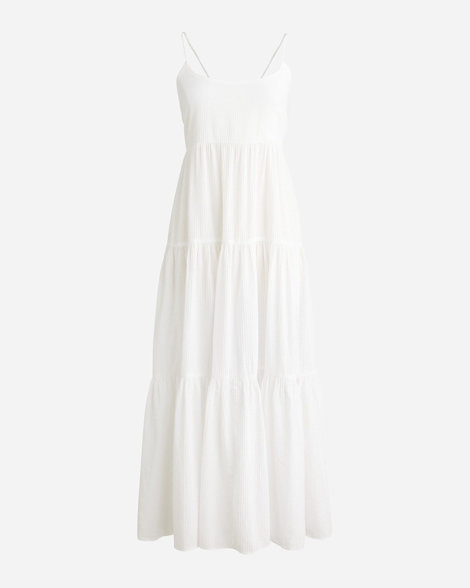 Bow-back tiered maxi dress in soft gauze | J. Crew US